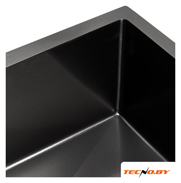 Кухонная мойка ARFEKA ECO AR 550*450 BLACK PVD NANO DECOR VOLCANIC ROCK - Изображение №6 — Интернет-Магазин TECNO.BY