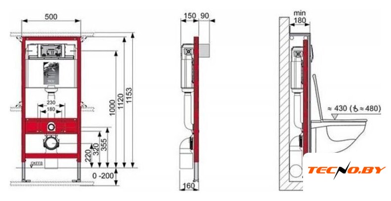 Унитаз подвесной AM.PM Sunny Flashclean C85C1701SC + TECE Profil 9300302 - Изображение №15 — Интернет-Магазин TECNO.BY
