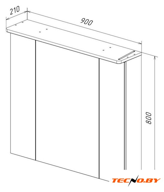  Lemark Шкаф с зеркалом для ванной Zenon 90x80 LM90ZS-Z (белый глянец) - Изображение №2 — Интернет-Магазин TECNO.BY