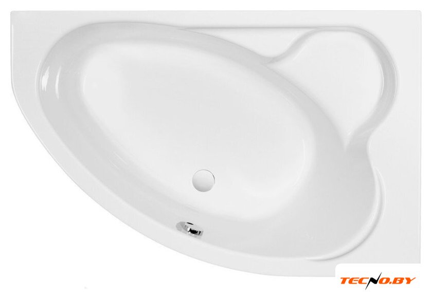 Ванна Cersanit Kaliope 153x100 R 63442 с сифоном Prime 64287 (сифон черный) - Изображение №1 — Интернет-Магазин TECNO.BY