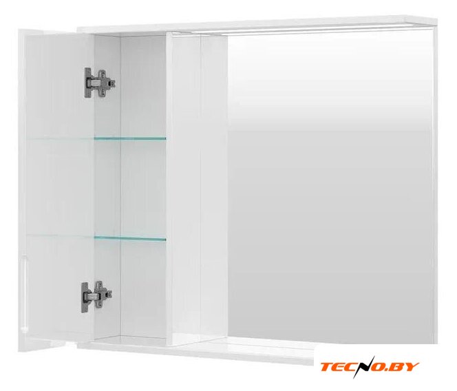  Volna Шкаф с зеркалом Lake 80 L (белый) - Изображение №2 — Интернет-Магазин TECNO.BY