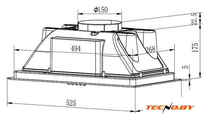 Кухонная вытяжка Evelux Amanda 60 B - Изображение №2 — Интернет-Магазин TECNO.BY