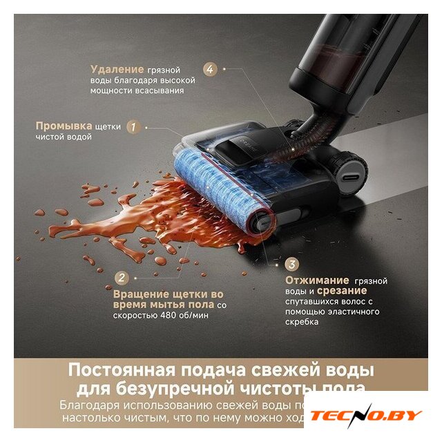 Пылесос Dreame H12 Dual FlexReach Wet and Dry Vacuum HHV31A (евровилка, черный) - Изображение №13 — Интернет-Магазин TECNO.BY