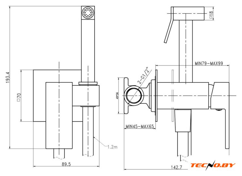 Унитаз напольный Lauter W236 2110236 + гигиенический душ Rinse 21GN4052BM - Изображение №29 — Интернет-Магазин TECNO.BY