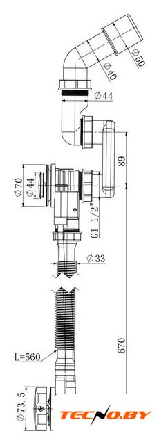 Ванна Lauter Monaco 170x72.5 2113170R (с каркасом и сифоном 21Y32000 хром) - Изображение №18 — Интернет-Магазин TECNO.BY