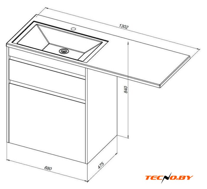  Aquanet Тумба с умывальником Токио 130 R 239303 - Изображение №18 — Интернет-Магазин TECNO.BY