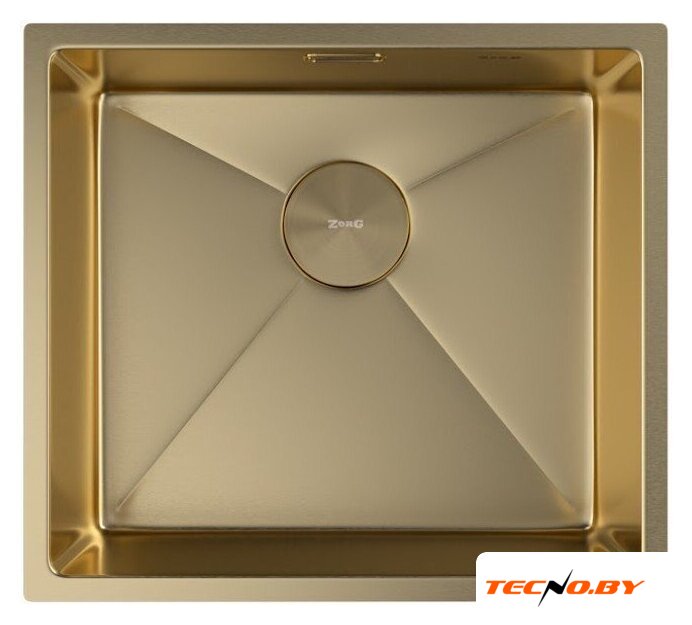 Кухонная мойка ZorG Zerox 49 U / IF PVD Gold - Изображение №3 — Интернет-Магазин TECNO.BY