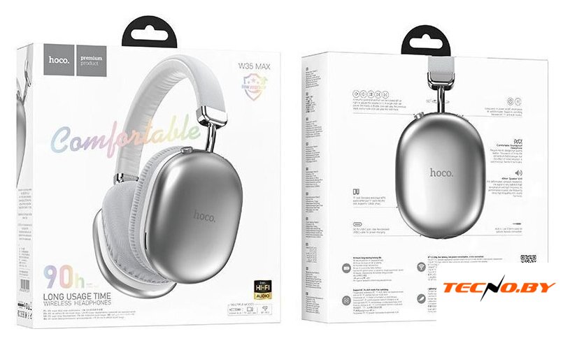 Наушники Hoco W35 Max (серебристый) - Изображение №12 — Интернет-Магазин TECNO.BY