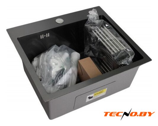 Кухонная мойка Wisent WS-35044BD/GER013 (с сифоном, дозатором и коландером) - Изображение №3 — Интернет-Магазин TECNO.BY