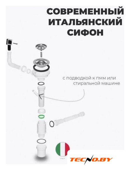 Кухонная мойка Wisent WS-35044BD/GER013 (с сифоном, дозатором и коландером) - Изображение №12 — Интернет-Магазин TECNO.BY