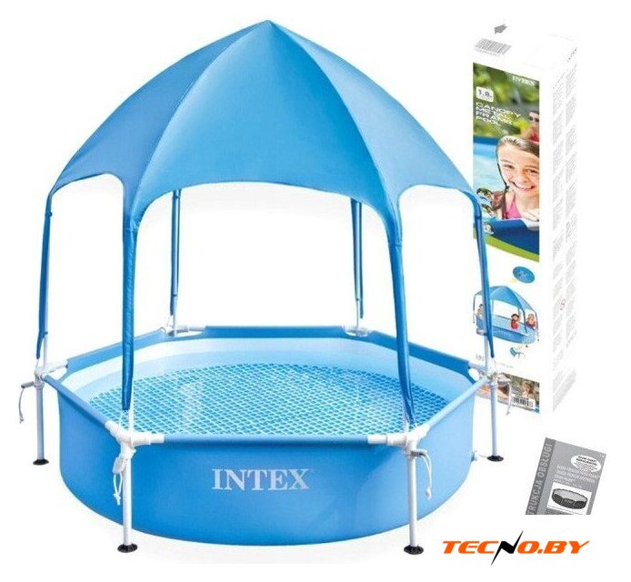 Каркасный бассейн Intex Metal Frame с навесом 28209NP (183x38) - Изображение №1 — Интернет-Магазин TECNO.BY