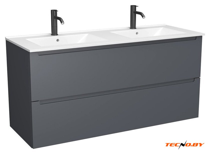  ЗОВ Тумба с умывальником Дион 120 D120LAFM7015MKV5-OL120 (графит матовый) - Изображение №1 — Интернет-Магазин TECNO.BY