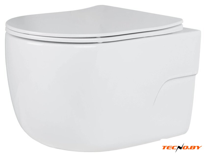 Унитаз подвесной Roxen Porto One Rimless 6 в 1 StounFix Dual Fresh 618703 (оружейная сталь/металл) - Изображение №5 — Интернет-Магазин TECNO.BY