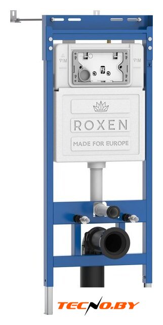 Унитаз подвесной Roxen Porto One Rimless 6 в 1 StounFix Dual Fresh 618703 (оружейная сталь/металл) - Изображение №4 — Интернет-Магазин TECNO.BY
