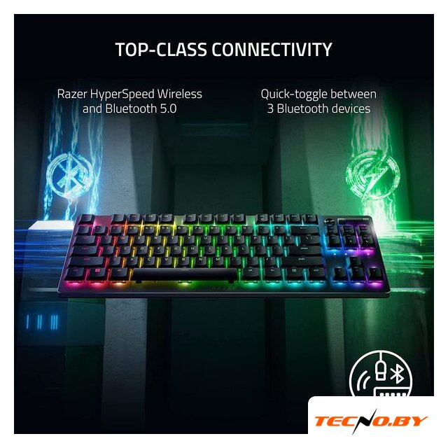 Клавиатура Razer DeathStalker V2 Pro TKL (Razer Low Profile Optical Red, нет кириллицы) - Изображение №8 — Интернет-Магазин TECNO.BY