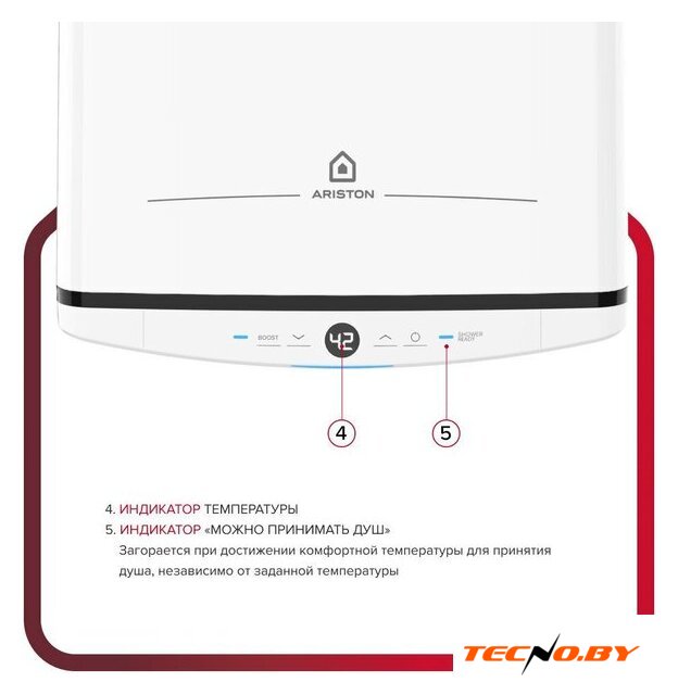Накопительный электрический водонагреватель Ariston Velis Tech Abse Dry 80 - Изображение №2 — Интернет-Магазин TECNO.BY