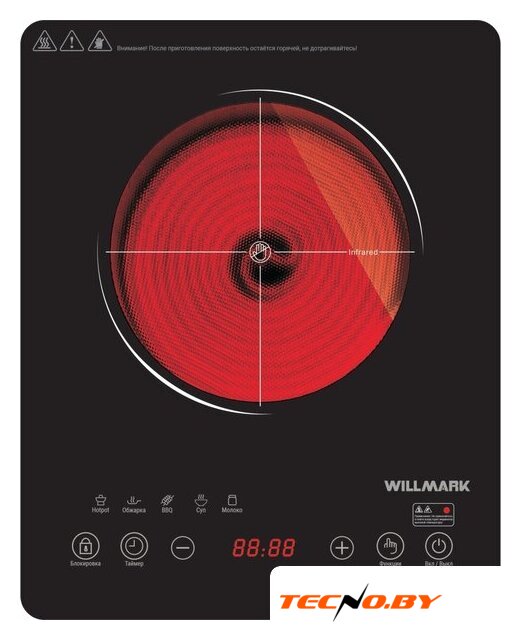 Настольная плита Willmark WCP-805BT - Изображение №3 — Интернет-Магазин TECNO.BY
