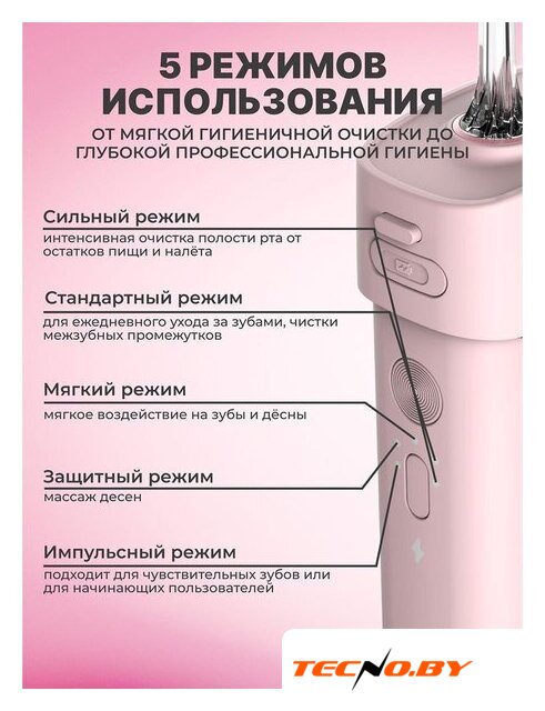 Ирригатор  Miru BIP-003 (розовый) - Изображение №10 — Интернет-Магазин TECNO.BY