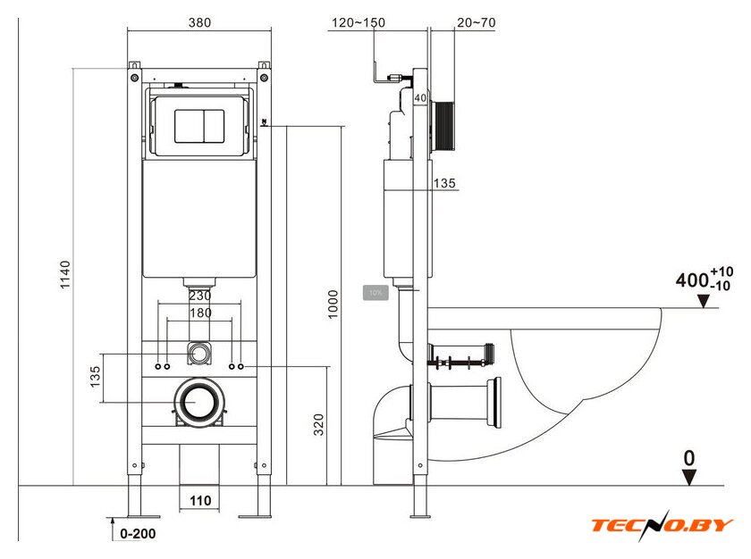 Унитаз подвесной Asten Readle Zentralmodul AR0601-135W - Изображение №22 — Интернет-Магазин TECNO.BY