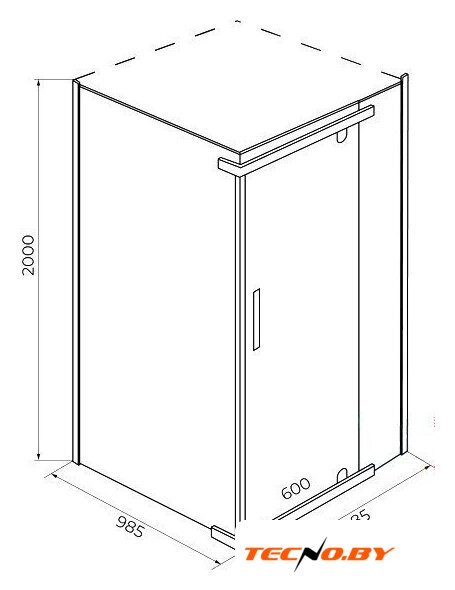 Душевой уголок IVA 100x100x200 E1SC100Т (тонированное стекло) - Изображение №3 — Интернет-Магазин TECNO.BY