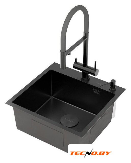 Кухонная мойка Roxen Simple 560220-60B-GR графит/текстурная PVD покрытие (с коландером и дозатором) - Изображение №12 — Интернет-Магазин TECNO.BY