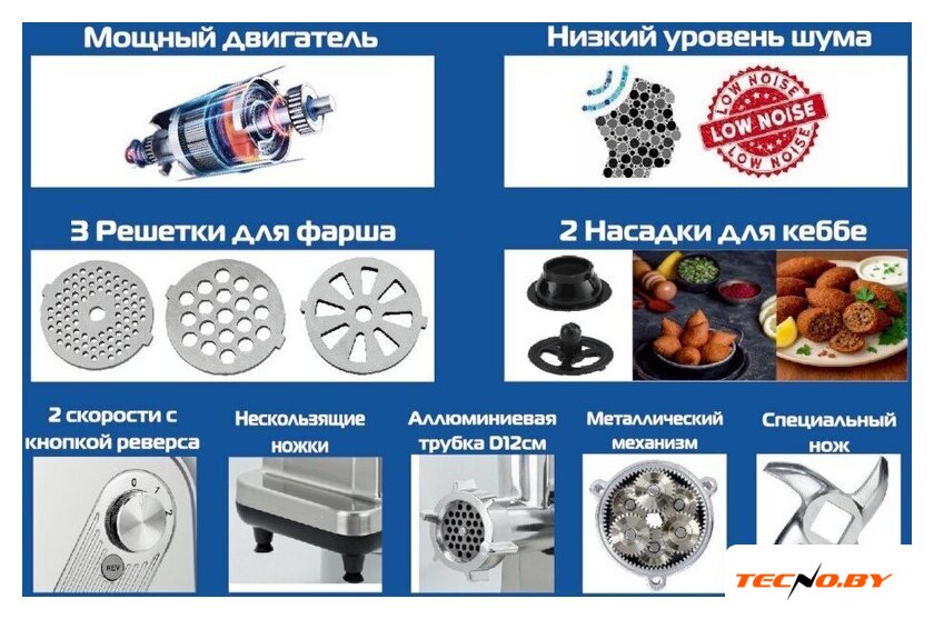 Мясорубка Renova MG320-R2SP - Изображение №2 — Интернет-Магазин TECNO.BY