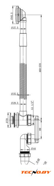 Ванна Lauter Bliss 170 L 21201071L (с каркасом и сифоном 21Y11030 хром) - Изображение №33 — Интернет-Магазин TECNO.BY