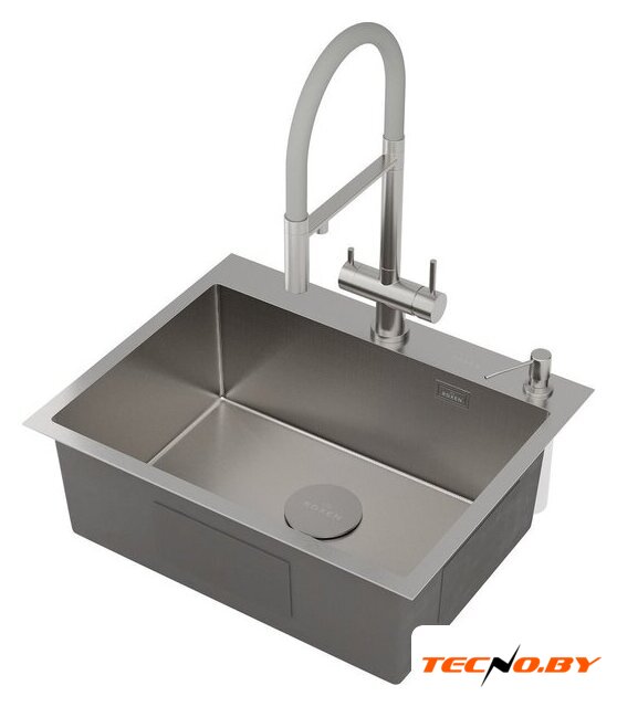 Кухонная мойка Roxen Simple 560220-60-GR сатин/текстурная (с коландером и дозатором) - Изображение №11 — Интернет-Магазин TECNO.BY