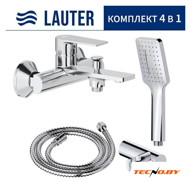 Смеситель Lauter Reef 21CK6678C с лейкой Relexa Fleur 21S00126 - Изображение №1 — Интернет-Магазин TECNO.BY