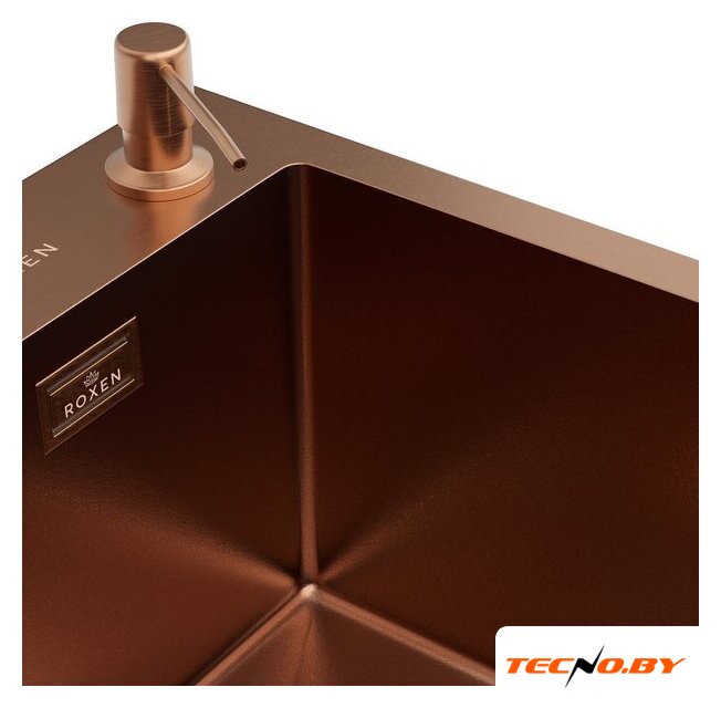 Кухонная мойка Roxen Simple 560220-50BR-V бронза/текстурная PVD покрытие (с коландером и дозатором) - Изображение №13 — Интернет-Магазин TECNO.BY