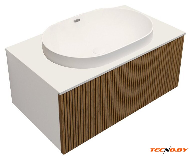  ЗОВ Тумба с умывальником Кито 70 K70LW0MRM-LDSPW6002 (белый/тростник) - Изображение №1 — Интернет-Магазин TECNO.BY