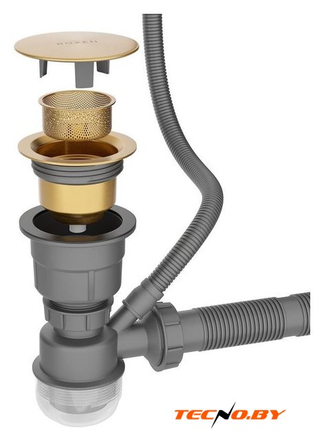 Кухонная мойка Roxen Simple 560220-50G-V золото/текстурная PVD покрытие (с коландером и дозатором) - Изображение №16 — Интернет-Магазин TECNO.BY