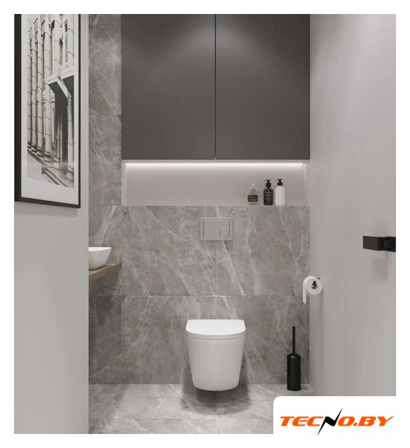 Унитаз подвесной Lauter Vortex 2110830+GROHE Rapid SL 38721001+37131000 с кнопкой (овальная, хром) - Изображение №16 — Интернет-Магазин TECNO.BY