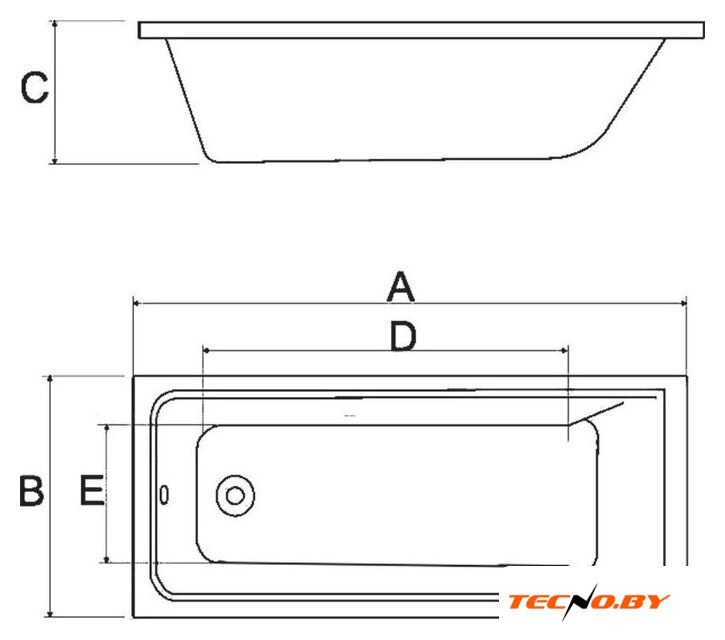 Ванна Alba Spa Gamma 180х70 - Изображение №5 — Интернет-Магазин TECNO.BY