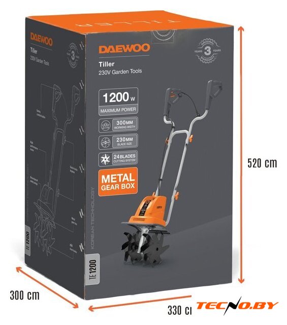 Мотокультиватор электрический Daewoo Power TE 1200 - Изображение №7 — Интернет-Магазин TECNO.BY