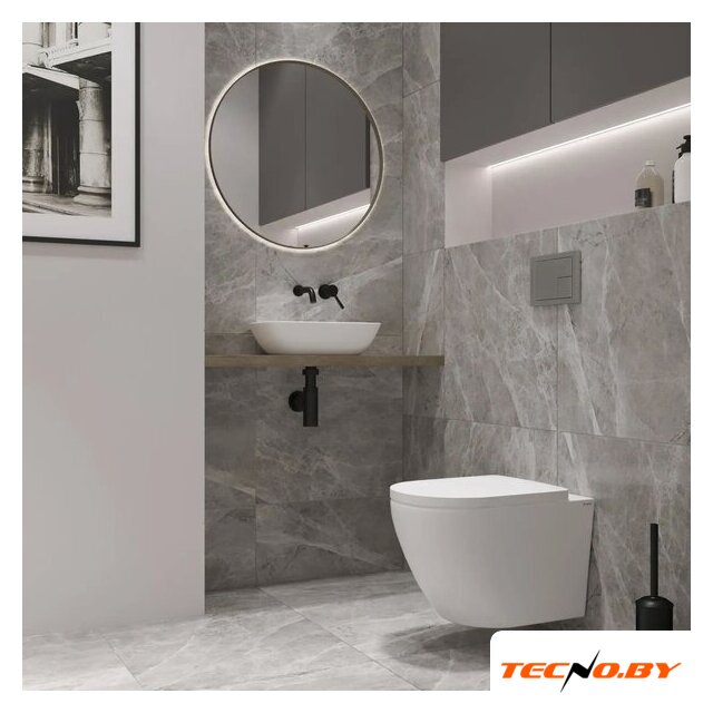 Унитаз подвесной Lauter Vortex 2110830+GROHE Solido 38811KF0+37131000 с кнопкой (прямоугольная, черный) - Изображение №16 — Интернет-Магазин TECNO.BY