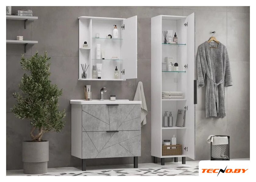  Volna Тумба под умывальник Twing 70.2Y бетон - Изображение №8 — Интернет-Магазин TECNO.BY