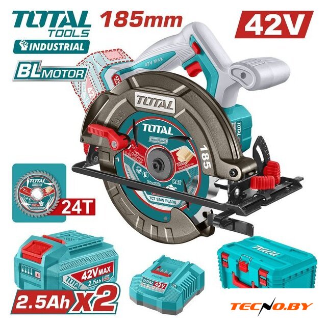 Дисковая (циркулярная) пила Total TSLI4218512 (с 2-мя АКБ, кейс) - Изображение №1 — Интернет-Магазин TECNO.BY