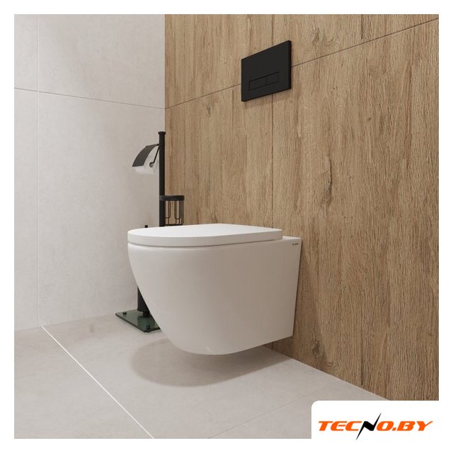 Унитаз подвесной Lauter Vortex 2110830 + GROHE Solido 38811KF0 с кнопкой (прямоугольная, черный) - Изображение №7 — Интернет-Магазин TECNO.BY