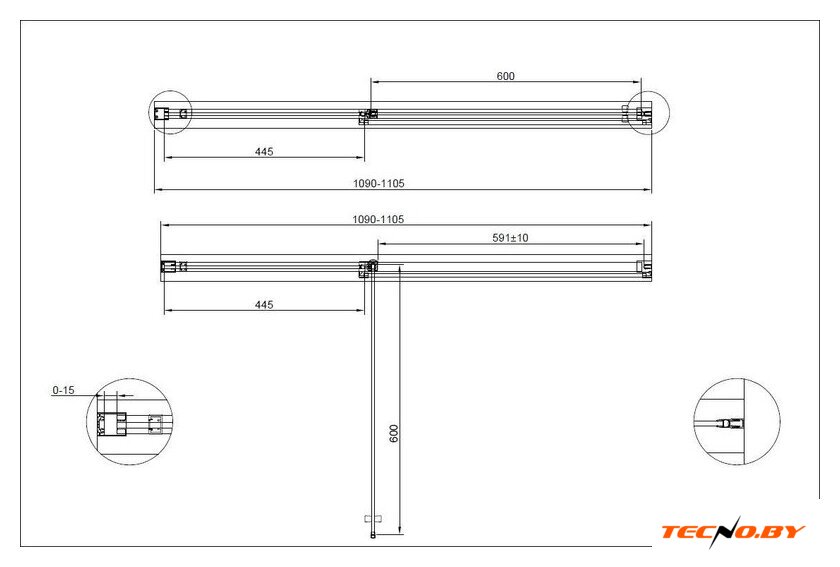 Душевая дверь Cezares URBAN-B-12-110-C-CR - Изображение №3 — Интернет-Магазин TECNO.BY