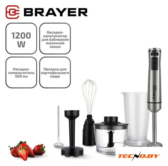 Погружной блендер Brayer BR1251 - Изображение №1 — Интернет-Магазин TECNO.BY