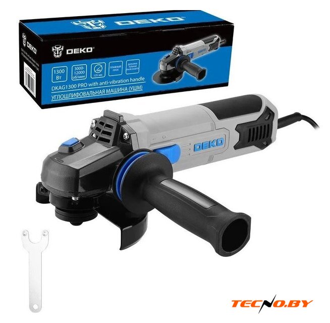 Угловая шлифмашина Deko DKAG1300 Pro 085-1055 - Изображение №1 — Интернет-Магазин TECNO.BY