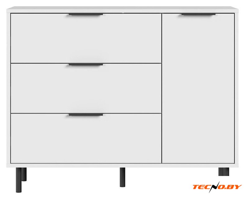Тумба Mio Tesoro Rimini KOM1D3S (белый/белый) - Изображение №3 — Интернет-Магазин TECNO.BY