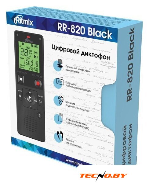 Диктофон Ritmix RR-820 16 GB - Изображение №3 — Интернет-Магазин TECNO.BY