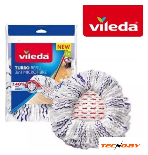 Моп (тряпка) Vileda Turbo 3в1 - Изображение №2 — Интернет-Магазин TECNO.BY