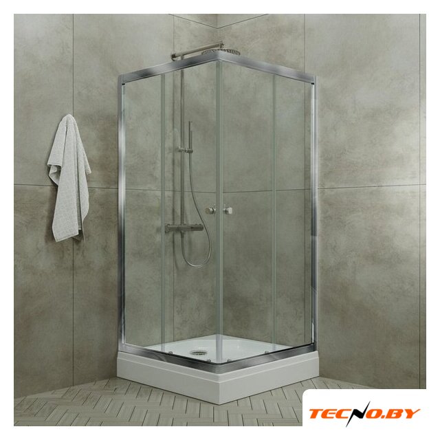 Душевой уголок Triton Вента Хром А1 90х90 без поддона (прозрачное стекло) - Изображение №4 — Интернет-Магазин TECNO.BY