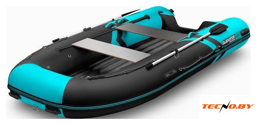 Моторно-килевая лодка Gladiator E420S (черно-бирюзовый) - Изображение №1 — Интернет-Магазин TECNO.BY