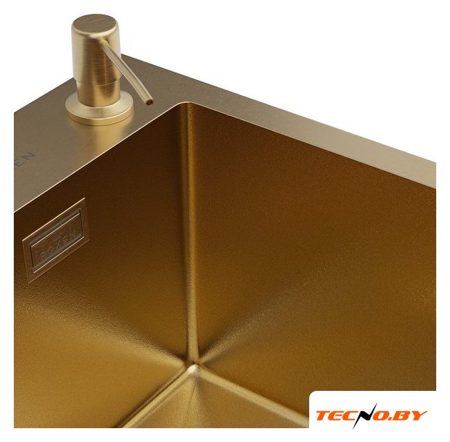 Кухонная мойка Roxen Simple 560220-60G-V золото/текстурная PVD покрытие (с коландером и дозатором) - Изображение №11 — Интернет-Магазин TECNO.BY