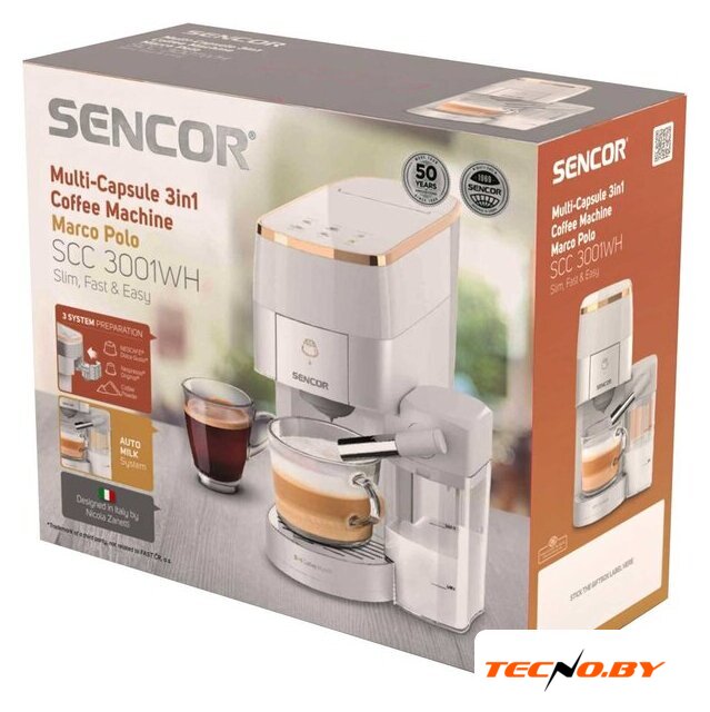 Капсульная кофеварка Sencor SCC 3001WH - Изображение №18 — Интернет-Магазин TECNO.BY