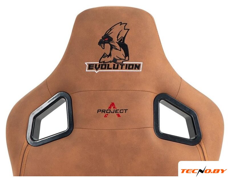 Игровое (геймерское) кресло Evolution Project A Fabric (коричневый) - Изображение №5 — Интернет-Магазин TECNO.BY